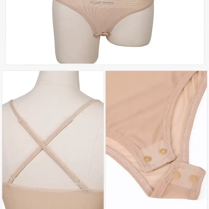 Justaucorps en maille transparente pour femme, costume de batterie une pièce, string coupe haute, tenue de base FibrDance, noir nude, danse du ventre, tenue de spectacle, lingerie pour danse, occasion spéciale
