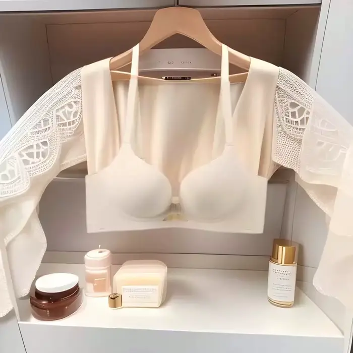 Podprsenka pre malé prsia zvyšuje a posilňuje bezšvíkové ženy denne pletené elastan nylon tri štvrtiny