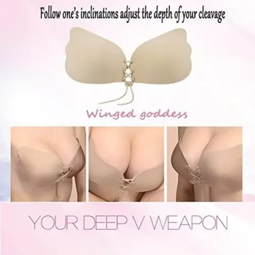 Bez ramienok Neviditeľná lepiaca podprsenka, Push-Up, Sexy spodná bielizeň, bezšvíkové, silikónové spodné prádlo Bralette