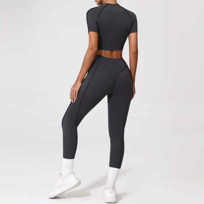 Costume de Yoga 2 pièces pour femmes, ensemble de sport à séchage rapide, survêtement pour course à 