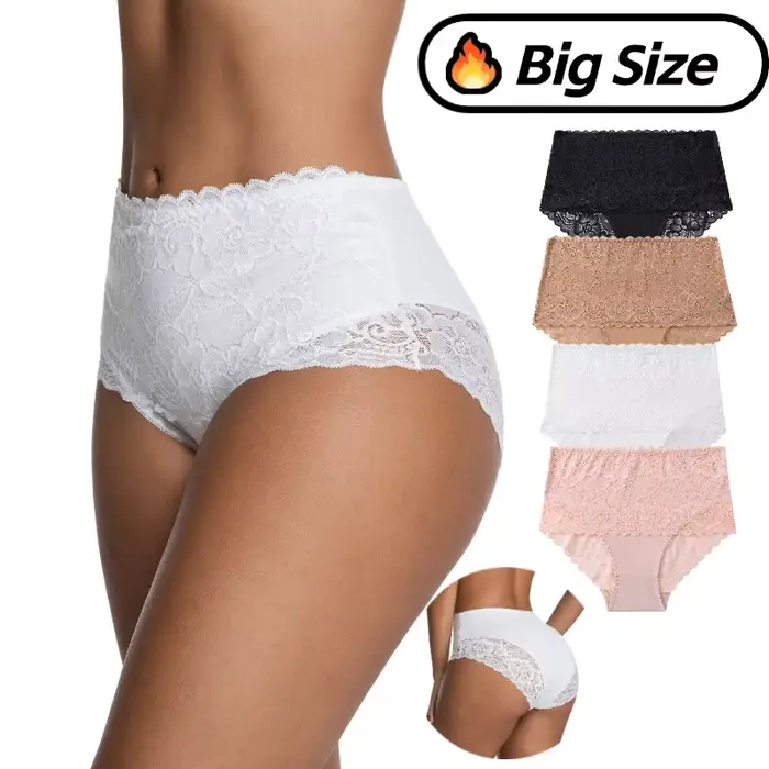 Plus veľkosť Dámske TrowBridge čipky nohavičky, sexy a pohodlné spodná bielizeň pre ženy, špeciálne príležitosti a denné