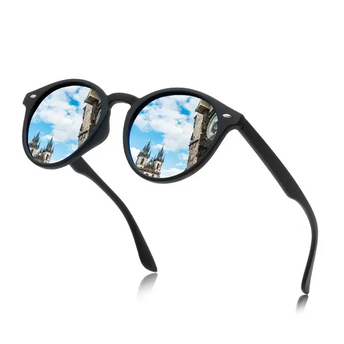 Lunettes de soleil rondes tendance pour femmes et hommes, style classique vintage, pour la conduite 