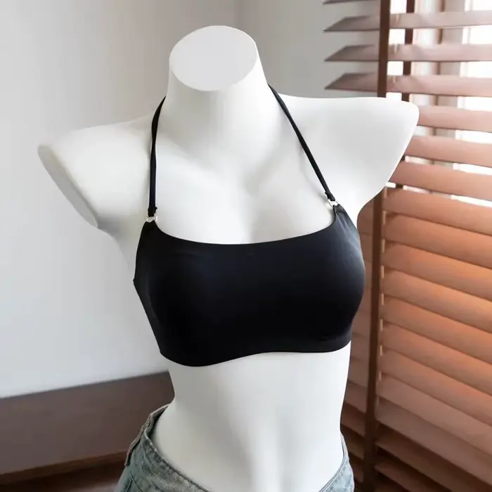 Dámska bezšvová a bezšvová Halter podprsenka, bez kostic, push-up, anti-sagging, mäkká a pohodlná, pre každodenné použitie, doma alebo v kancelárii, veľkosti S M L XL