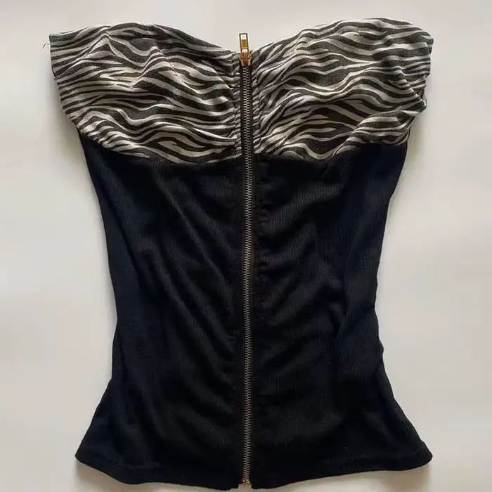 Rétro Hottie Slim bretelles gilets sous-culture américaine léopard couture débardeurs Punk Harajuku 