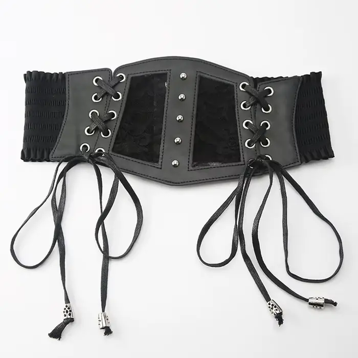 Sexi čierny čipkovaný korzet pre ženy