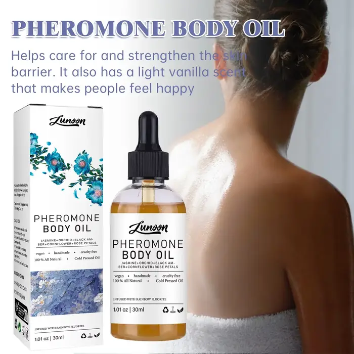 LUNOON 30 ml telový olej s feromónom, hlboké hydratačné a vyživujúce pre pokožku, nemastné hydratačná starostlivosť o telo