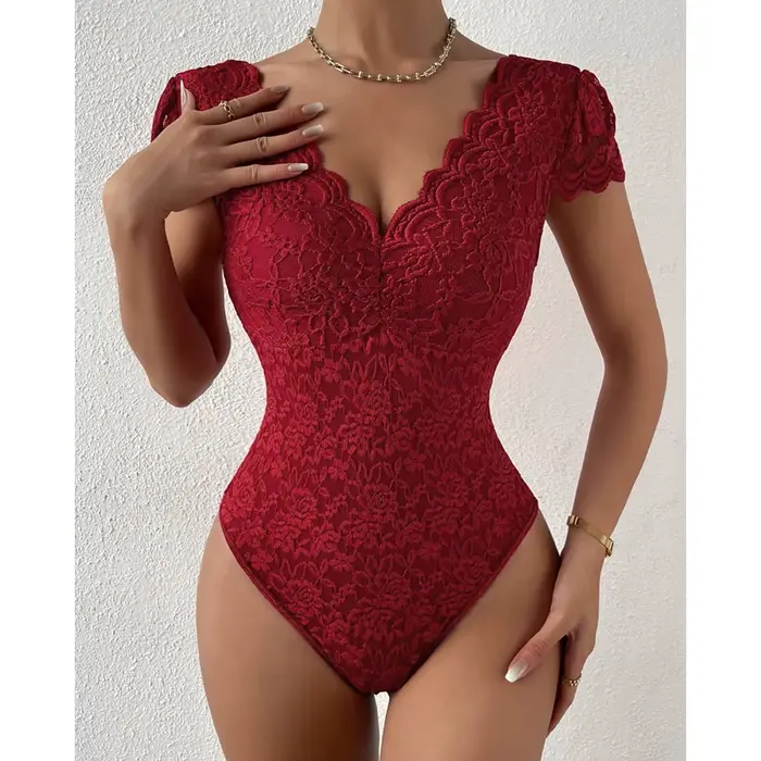 Kombinácia jedného kusu štýlovej bielej čipky pre ženy sexy štýl a klub vhodný pre jarný letný model y body tenký a pohodlný