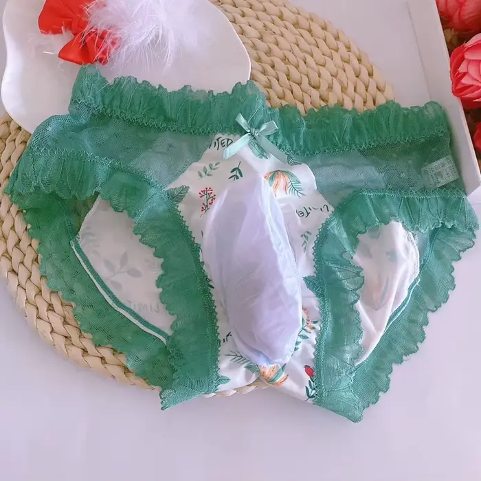 Culotte Érotique À Volants Dentelle Florale Transparente Pour Soirées Romantiques Fêtes Privées Occasions Spéciales