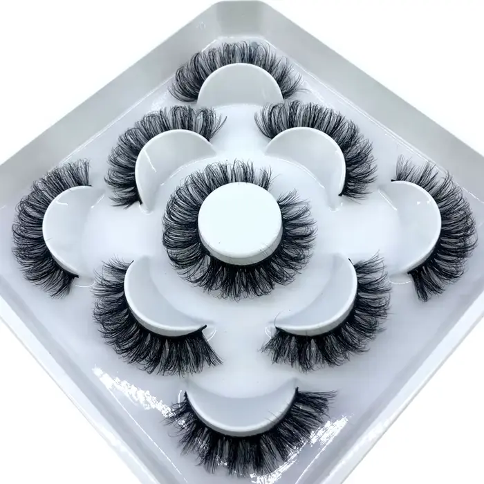 5 párov nadýchaných mihalníc 8-25mm 3D dlhé a husté prírodné umelé mihalnice z norkovej srsti veľkoobchod predajca make-up riasy