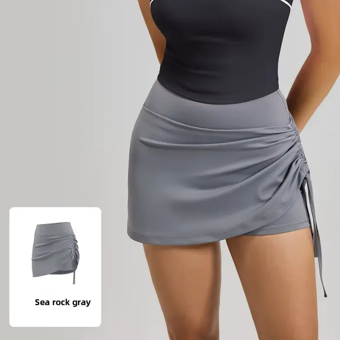 Jupe de sport pour femme été 2026, jupe anti-roulement, short de course taille haute, short de yoga