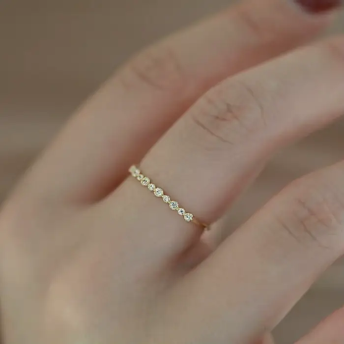 Geometrický prsteň z sterlingového striebra 925 s 14K pozlátením pre ženy