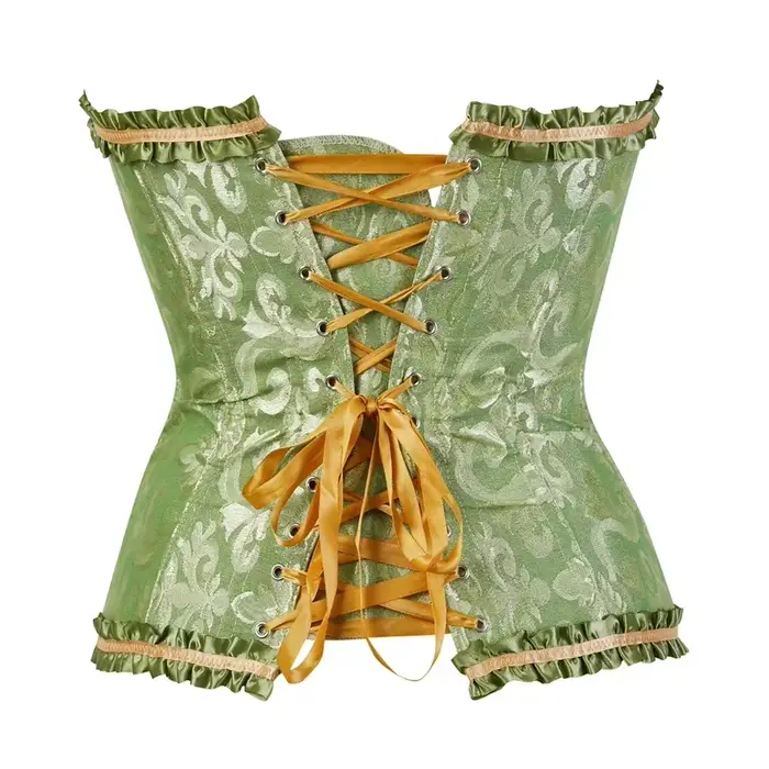 Ročník kvetinová čipka Bustier pre ženy gotický štýl Overbust Polyesterspandex špeciálne príležitosti a denné