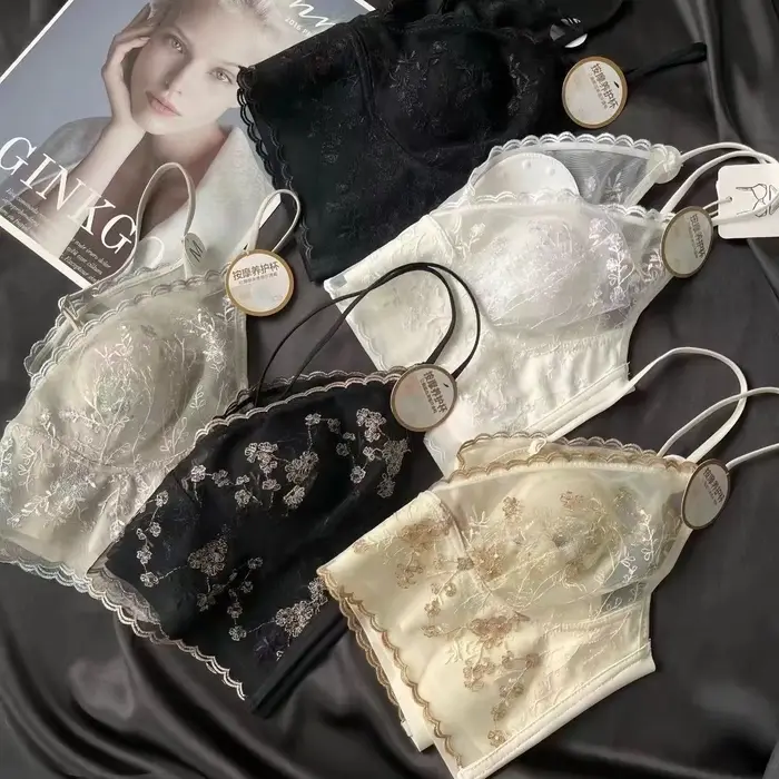 Trojrozmerná literatúra podprsenka, sexy čipka rybie kosti korzet, zväčšený hrudník s oceľovým krúžkom, 3/4 pol šálky bralette, spodná bielizeň