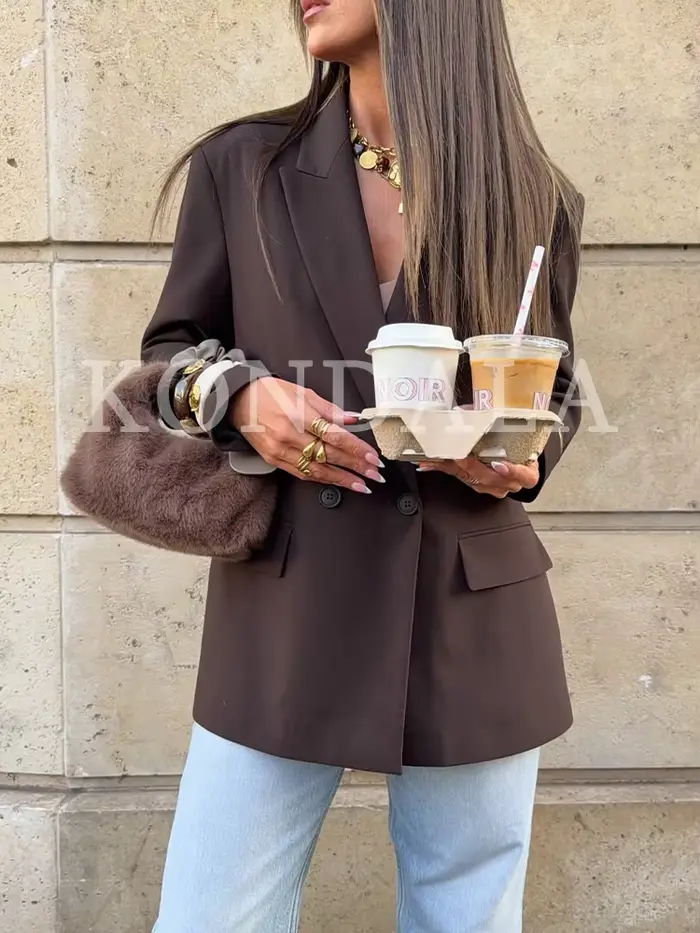 KONDALA Elegantné Dvojradové Sako pre Ženy