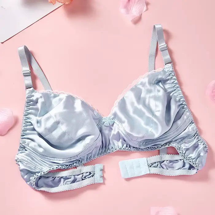 Sexy polyesterová a hodvábna podprsenka bez podšívky pre ženy špeciálne príležitosti spodná bielizeň Elegant