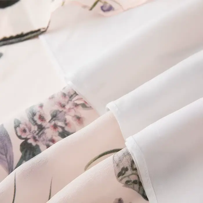 Elegantná dlhá sukňa Birdtree z 100% prírodného hodvábu