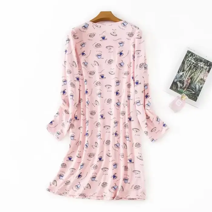 Pletená bavlnená nočná košeľa pre ženy veľkých veľkostí