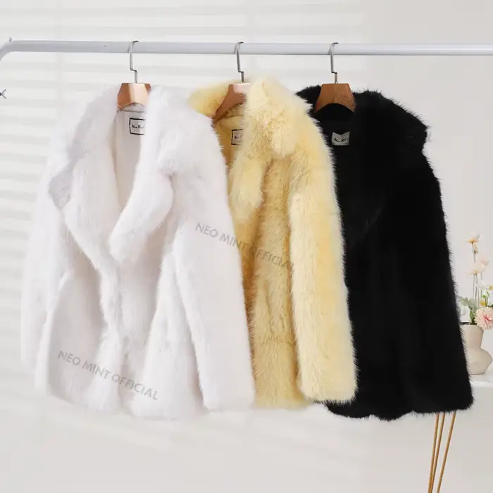 Dámska Neo Mint luxusná umelá kožušina, líška, rolák, jesenná zimná srsť, špeciálne príležitosti, elegancia a pohodlie