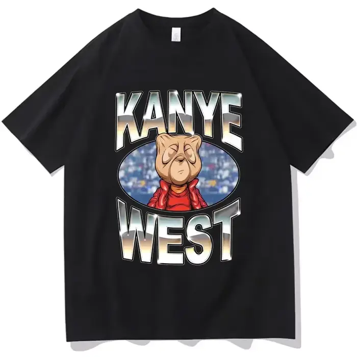 Vtipné Kanye West Meme Tričko pre mužov Vintage Hip Hop Rap Štýl
