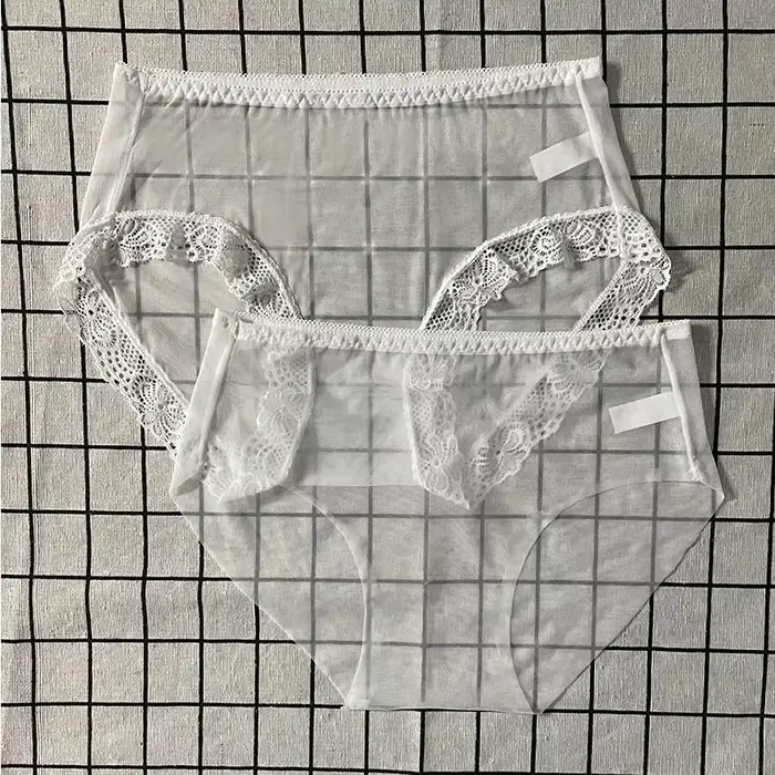 Spodná bielizeň priehľadné nohavičky ženy jednofarebné Sexy bezšvíkové Perspective mesh nohavičky Ultra-tenké veľké veľkosti M-3XL