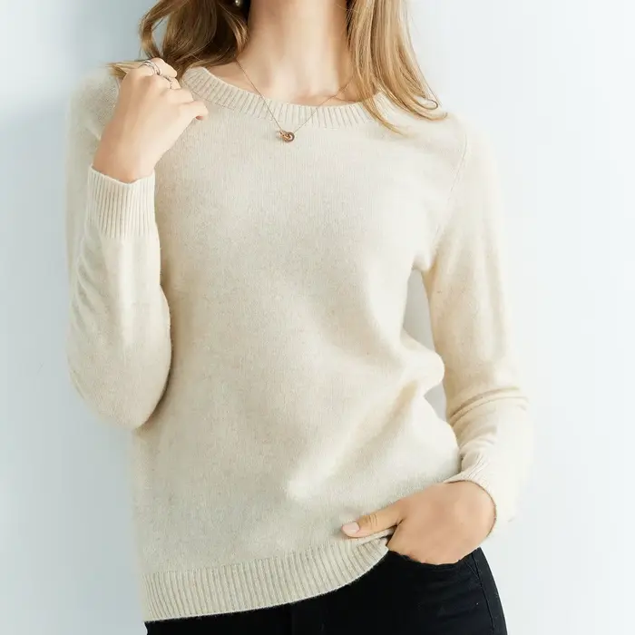 Chandails tricotés pull en cachemire femmes 100% laine mérinos col rond pulls Vintage 2022 hiver aut