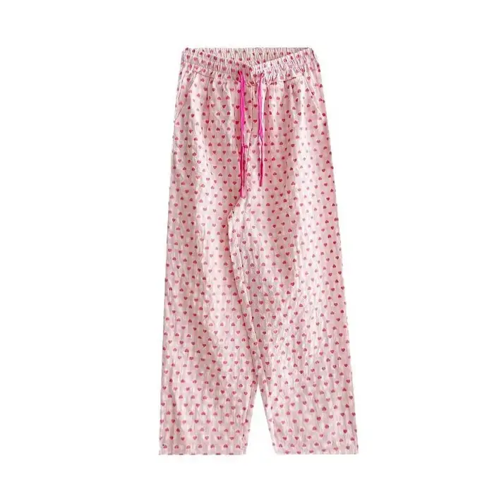Pantalon de pyjama imprimé amour pour femmes, nouveau pantalon de maison décontracté, rose, peut êtr