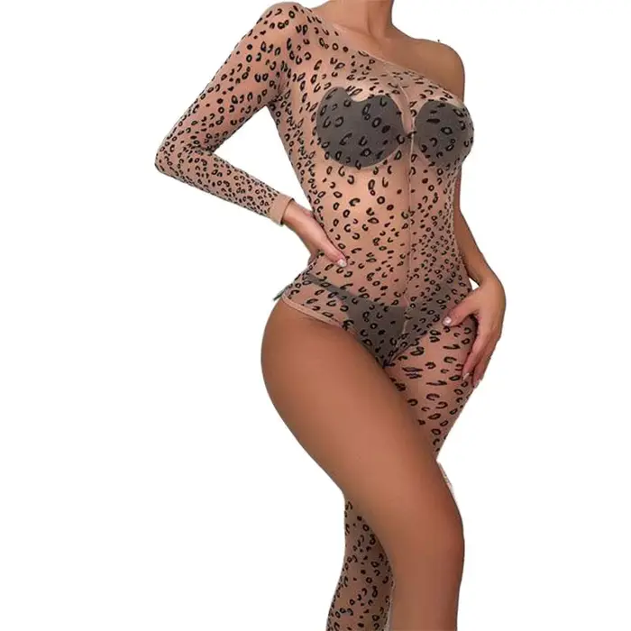 Rybárska sieť Sexy porno spodné prádlo ženy body Spodná bielizeň leopard sole noha body čipka priehľadný erotické spodné prádlo Kostýmy