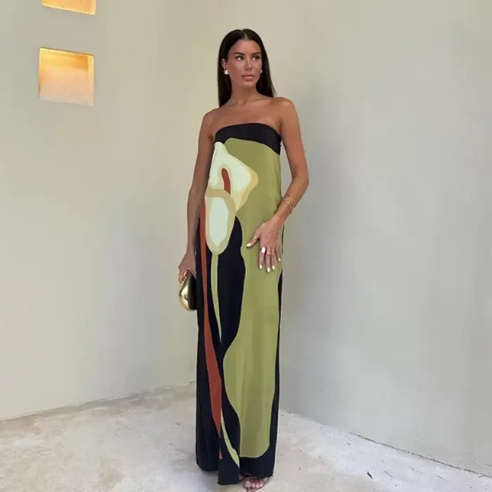 Dlhé šaty s potlačou, Sexy