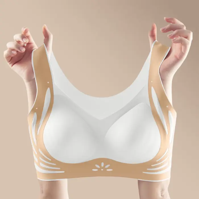 Push-up podprsenka pre ženy s kontrastnými farebnými švami
