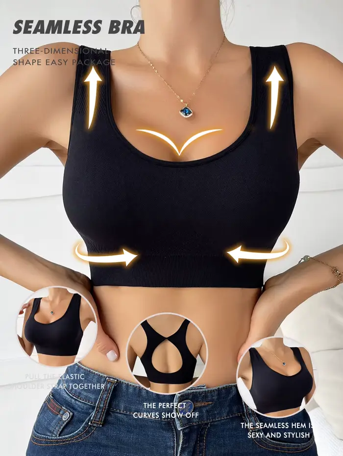 Soutien-gorge caraco pour femmes, confortable, push-up, sans couture, tricoté en élasthanne et polyamide, tous les jours, pour femmes, occasions spéciales