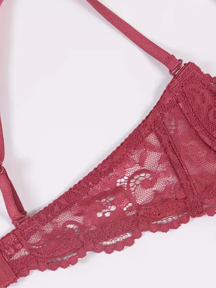 Sexy pol šálky podprsenka z elastanu a nylonu pre ženy, pohodlné a zvodné pre všetky špeciálne príležitosti