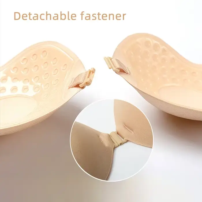 Dámska sexy podprsenka, neviditeľná push-up podprsenka, bezšvíková silikónová samolepiaca podprsenka, predné zatváranie, bez ramienok podprsenka, chrbát