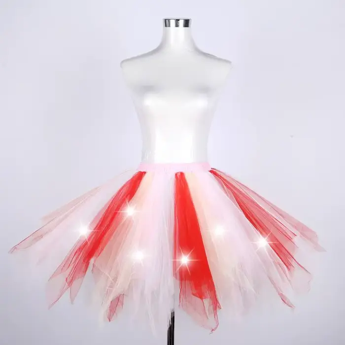 Šumivé LED Elastické víla sukne pre ženy a dievčatá, Bright Ballet Dance Tutu sukne na párty, karnevalový kostým, svadba, vianočný festival