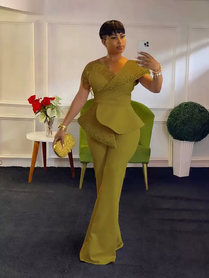 Combinaison sans bretelles taille haute, col à rivets, pour soirée et fête, haut tubulaire, élégante