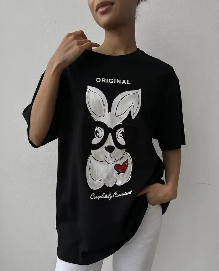 T-shirt Hirsionsan en coton 100% avec motifs peints à la main pour femmes, décontracté et adapté aux saisons estivales, idéal pour les occasions informelles et les cadeaux fantaisistes
