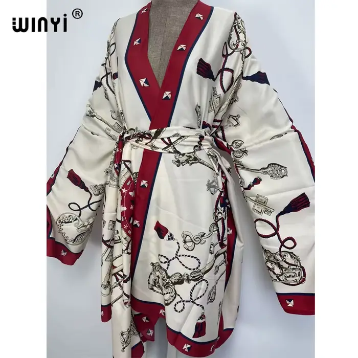 WINYI-Cardigan africain à manches chauve-souris pour femmes, robe de cocktail, style Boho, Maxi, 202