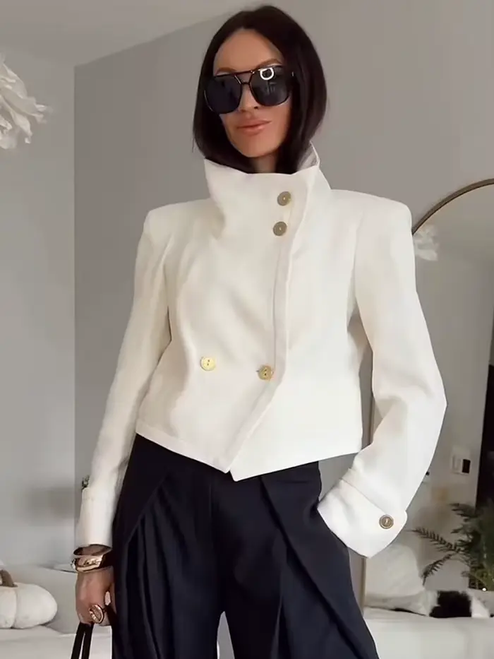 Nová ležérna bunda pre ženy so stojačikom