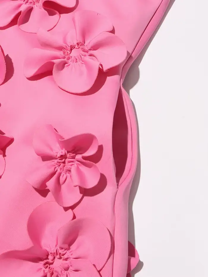TWOTWINSTYLE – robe longue élégante avec des Appliques épissées pour femmes, col montant, sans manch