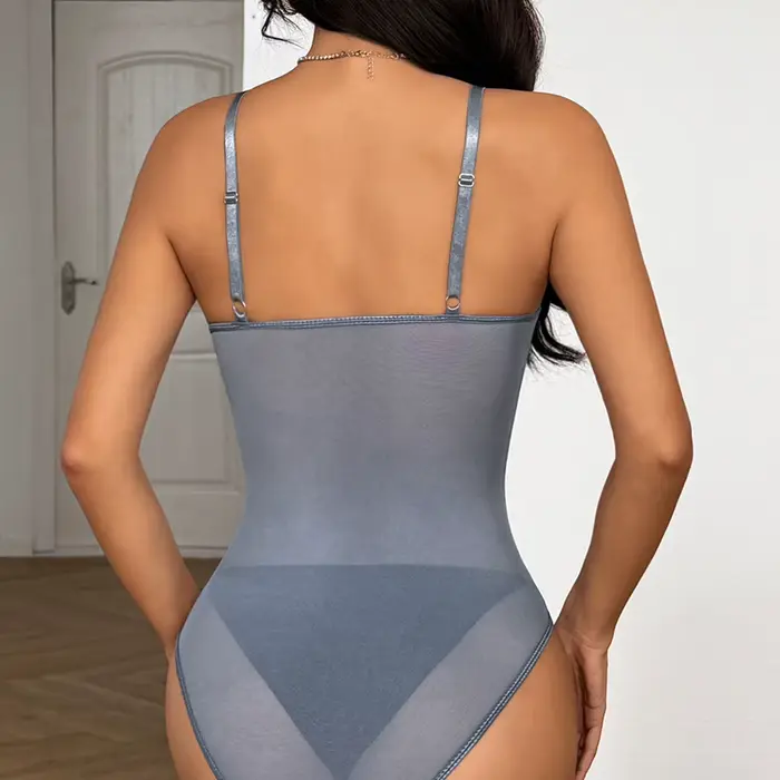 BODY SEXY MODRÁ-SIEZN MOLANT Z PATCHWORKOVÉJ ČIPKY PRE ŽENY PRE SPEČIALNÉ PRÍLEŽITOSTI