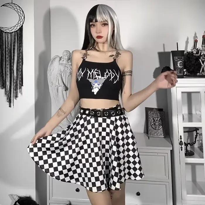 Letná sexy sukňa s vysokým pásom