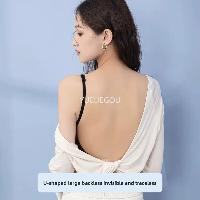 12CM Push Up podprsenka, malá poprsie, bez ramienok Backless Minimizer v hlbokom U, bočná podpora Ultra polstrovaná na svadbu