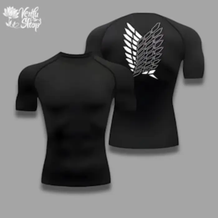 AOT, Levi Ackerman, Attack on Titan, Anime, Gym, Compresseur, Muscleshirt, Merch, Vêtements de Fitne