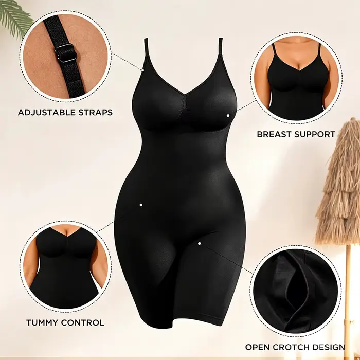 Body sculptant sans dos pour femme, combinaison intégrale sans couture pour le contrôle du ventre, rehausseur de fesses, haute sculptant post-partum pour yoga et occasions spéciales