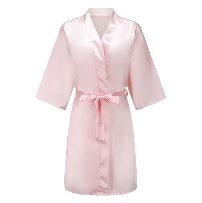 Robe en Satin femme Lingerie intime vêtements de nuit soyeux mariée cadeau de mariage décontracté Ki