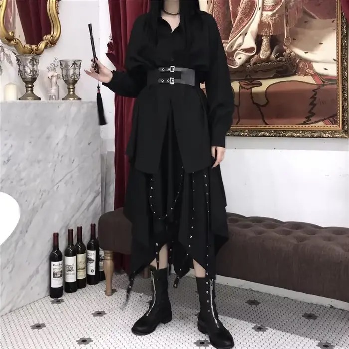 Steampunk gotická vintage viktoriánska sukňa pre ženy