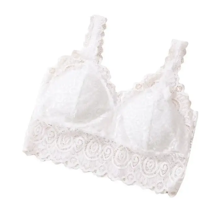 Soutien-gorge rembourré au crochet dentelle coton modal sexy trois quarts femmes occasions spéciales romantiques