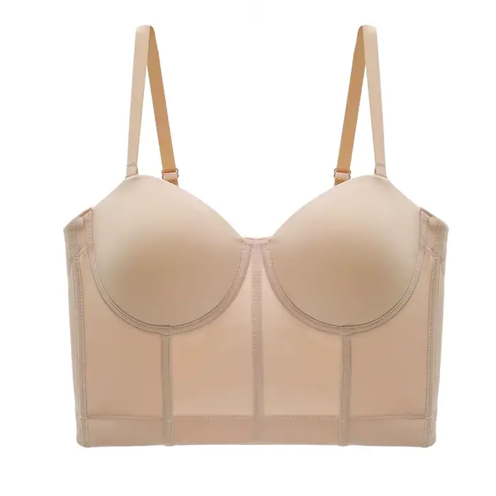 Sexy dámska podprsenka, jeden kus, polovica šálky, pletená z polyesteru, akrylu a nylonu, s kosticami a háčikom a okom, elegantná pre všetky príležitosti