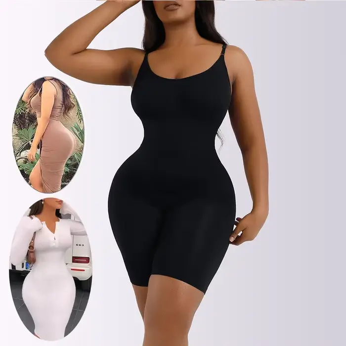body Shapewear pre ženy v polyamide, fitness súprava, pevná kompresia, nastaviteľné popruhy, ideálne pre všetky príležitosti a špeciálne darčeky