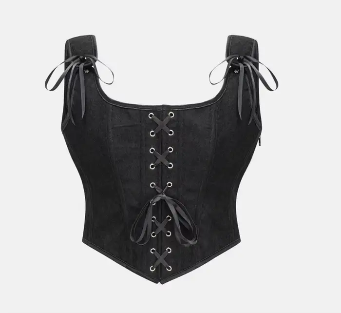 Corset Renaissance pour femmes, corsage avant à lacets dans le dos en U, Bustier victorien