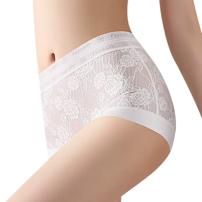 Dámske žakárové nohavičky, priedušné, sexy, mäkké, boxerky s vysokým pasom, pohodlné, ľahké, spodná bielizeň čipka, intímne spodná bielizeň